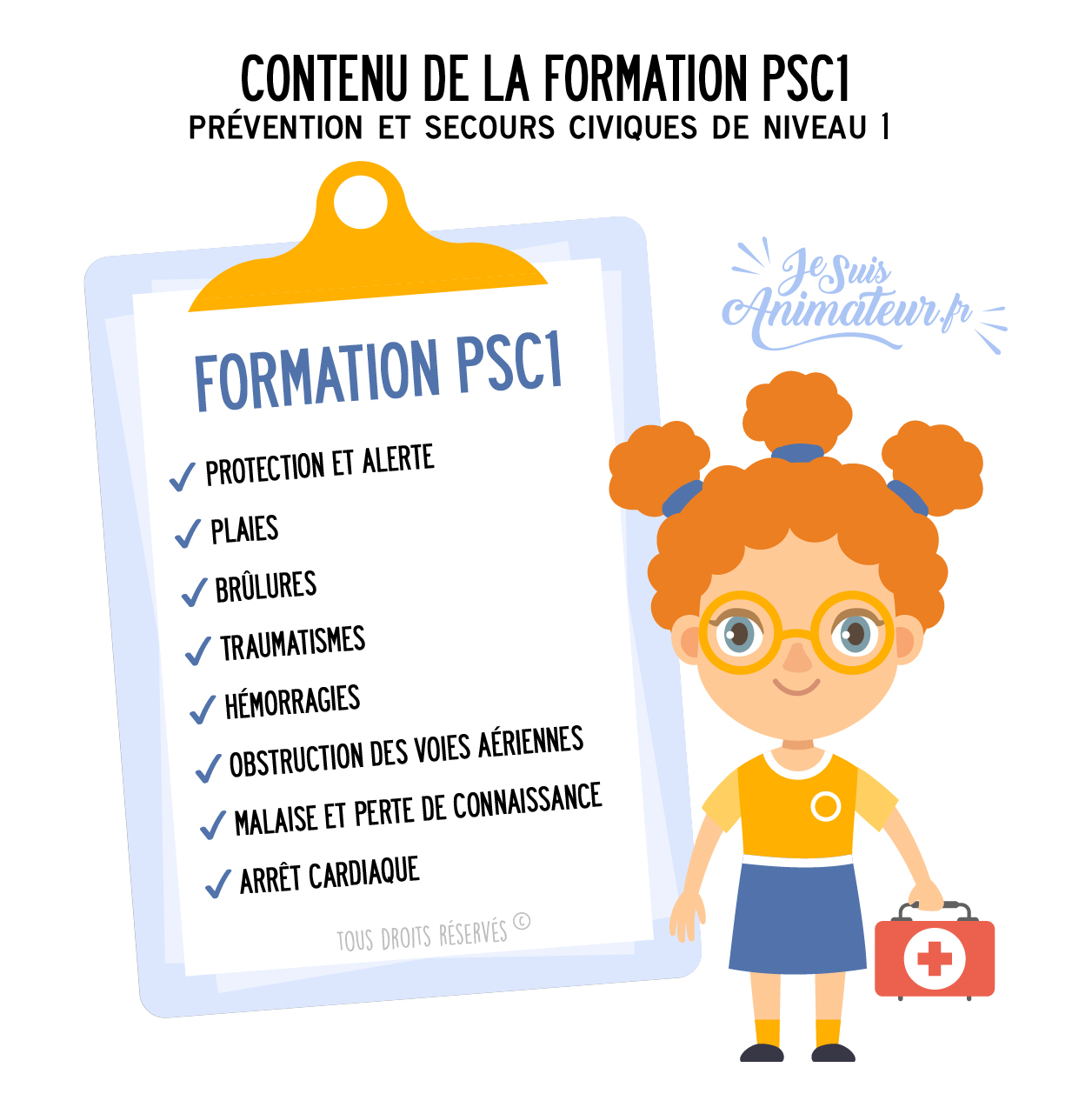 Programme de la formation PSC1 (Prévention Secours Civique de niveau 1)