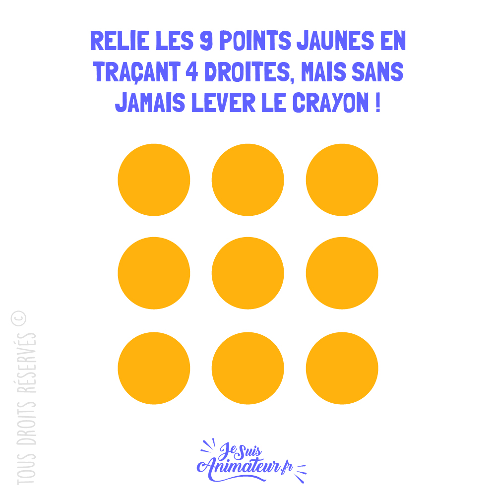 Énigme visuelle « les 9 points »