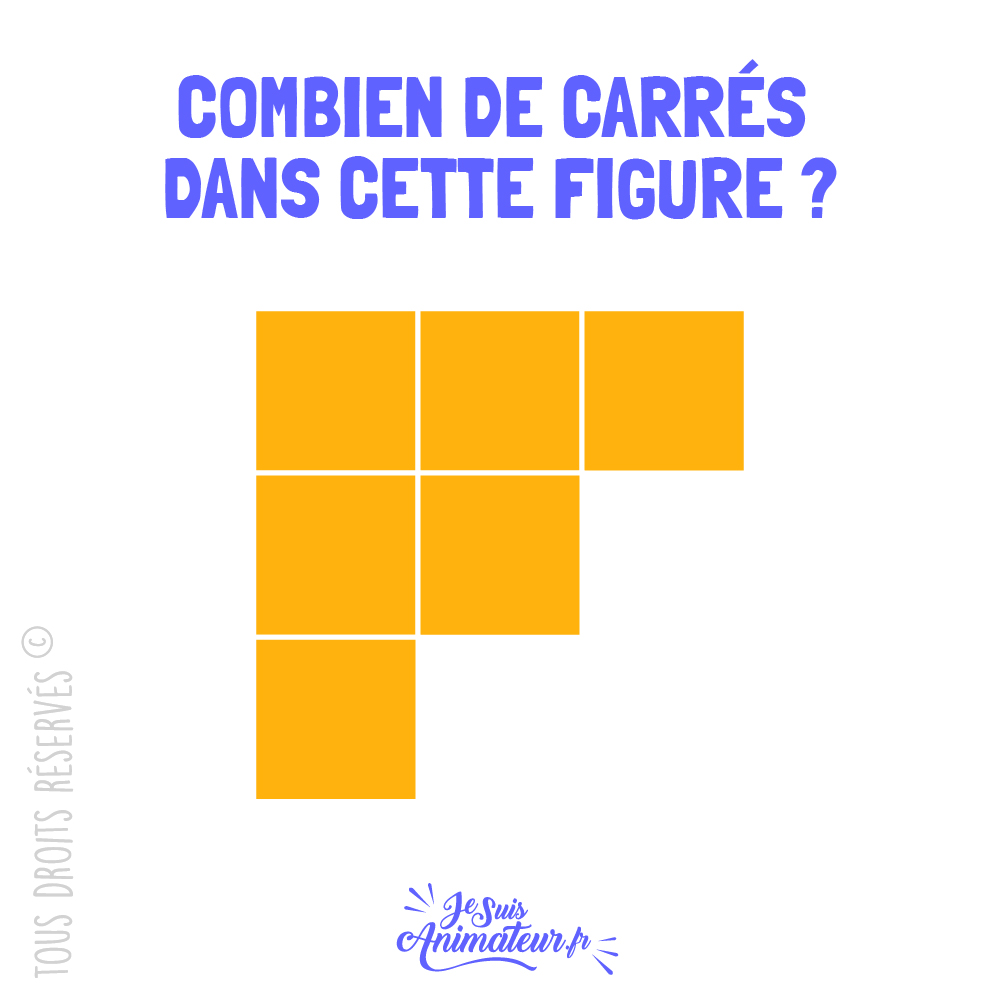 Énigme géométrique très facile #1 « combien de carrés ? »