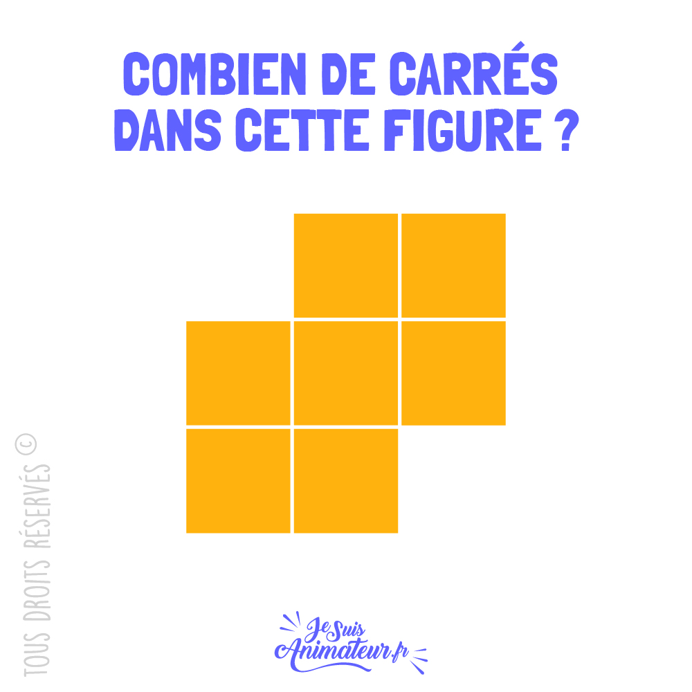 Énigme géométrique très facile #2 « combien de carrés ? »