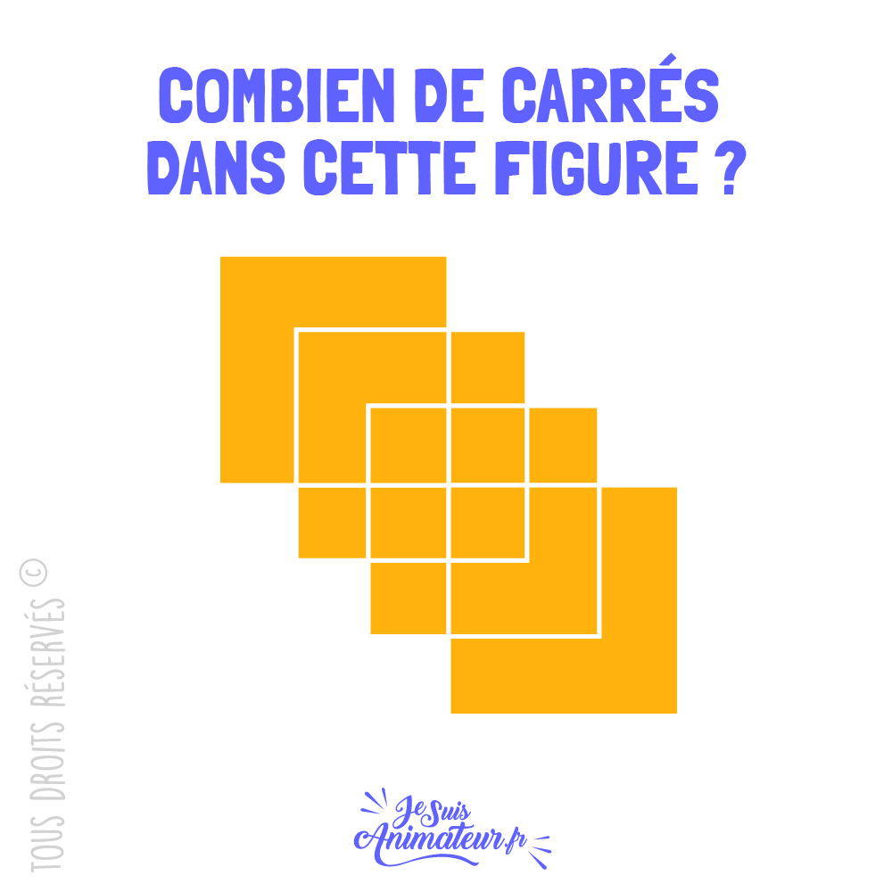 Énigme géométrique « combien de carrés » niveau intermédiaire #1