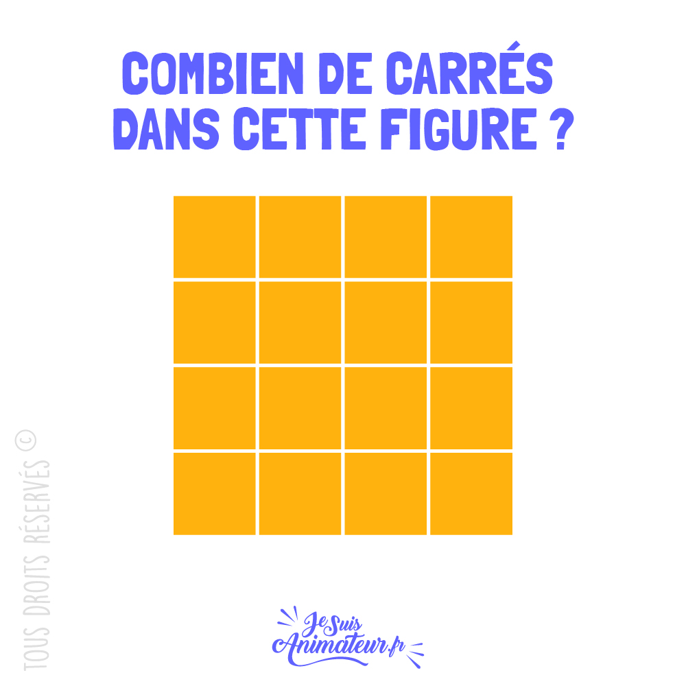 Énigme géométrique « combien de carrés » niveau intermédiaire #2