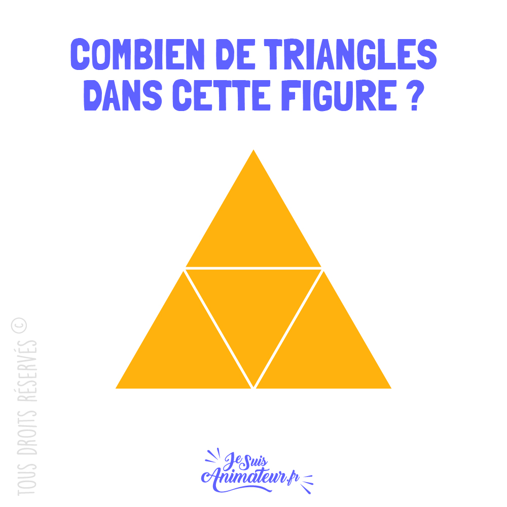 Énigme géométrique « combien de triangles » niveau très facile #1
