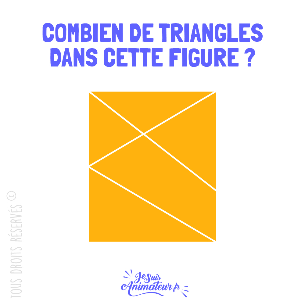 Énigme géométrique « combien de triangles » niveau facile #3