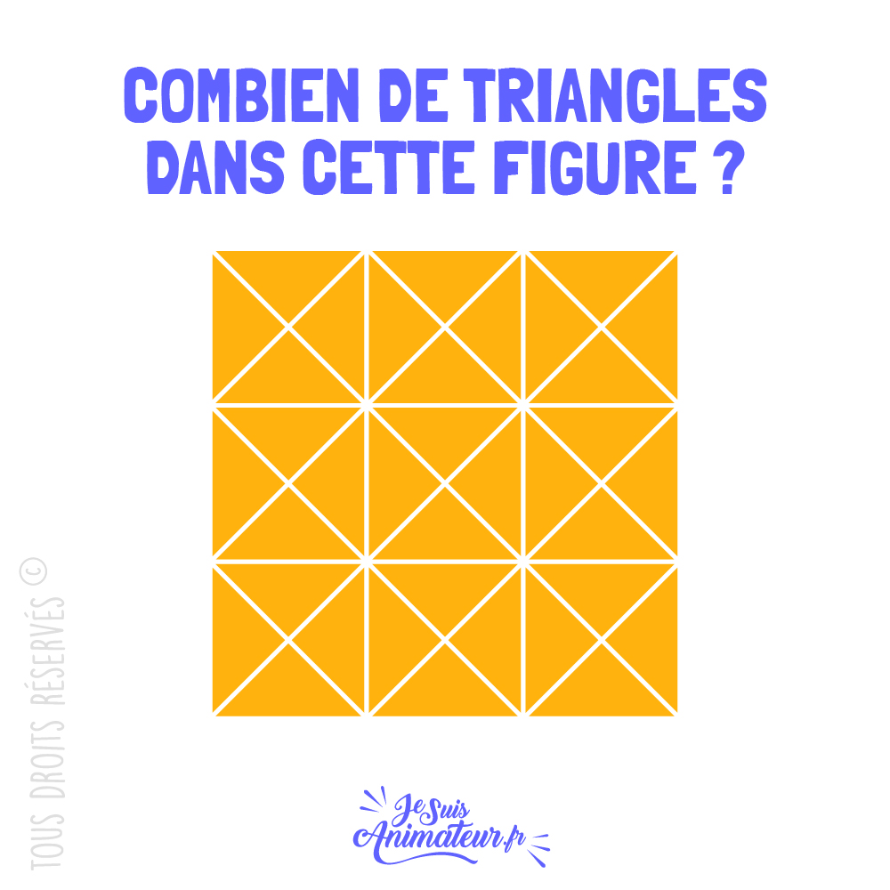Énigme géométrique « combien de triangles » niveau difficile #3