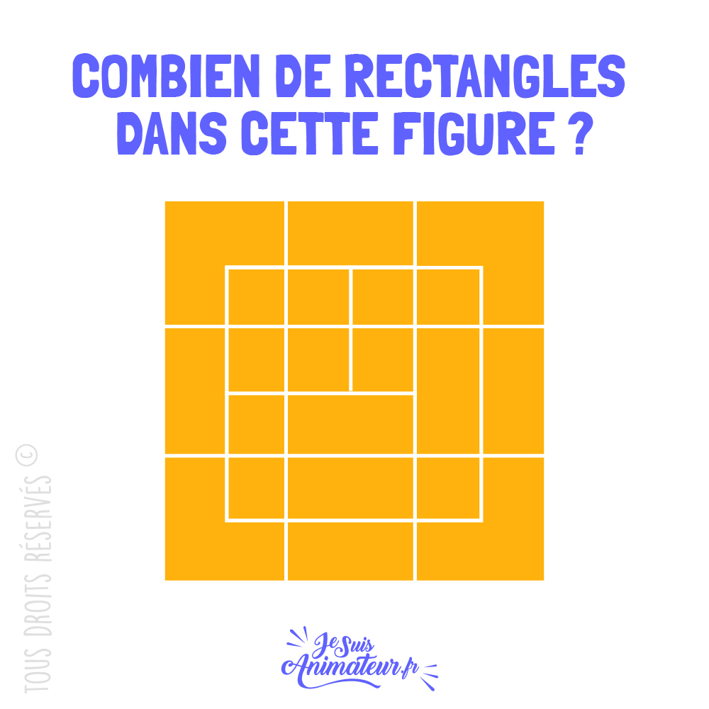 Énigme géométrique « combien de rectangles » niveau difficile #1