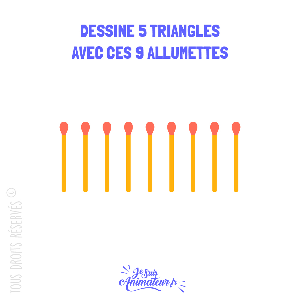 Énigme « triangles d’allumettes » niveau facile #2