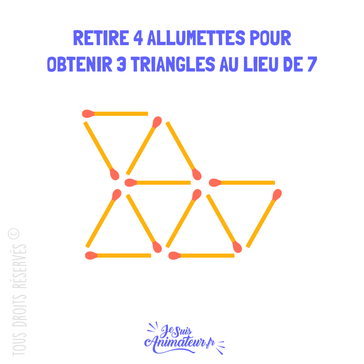 Énigme « triangles d’allumettes » niveau facile #3