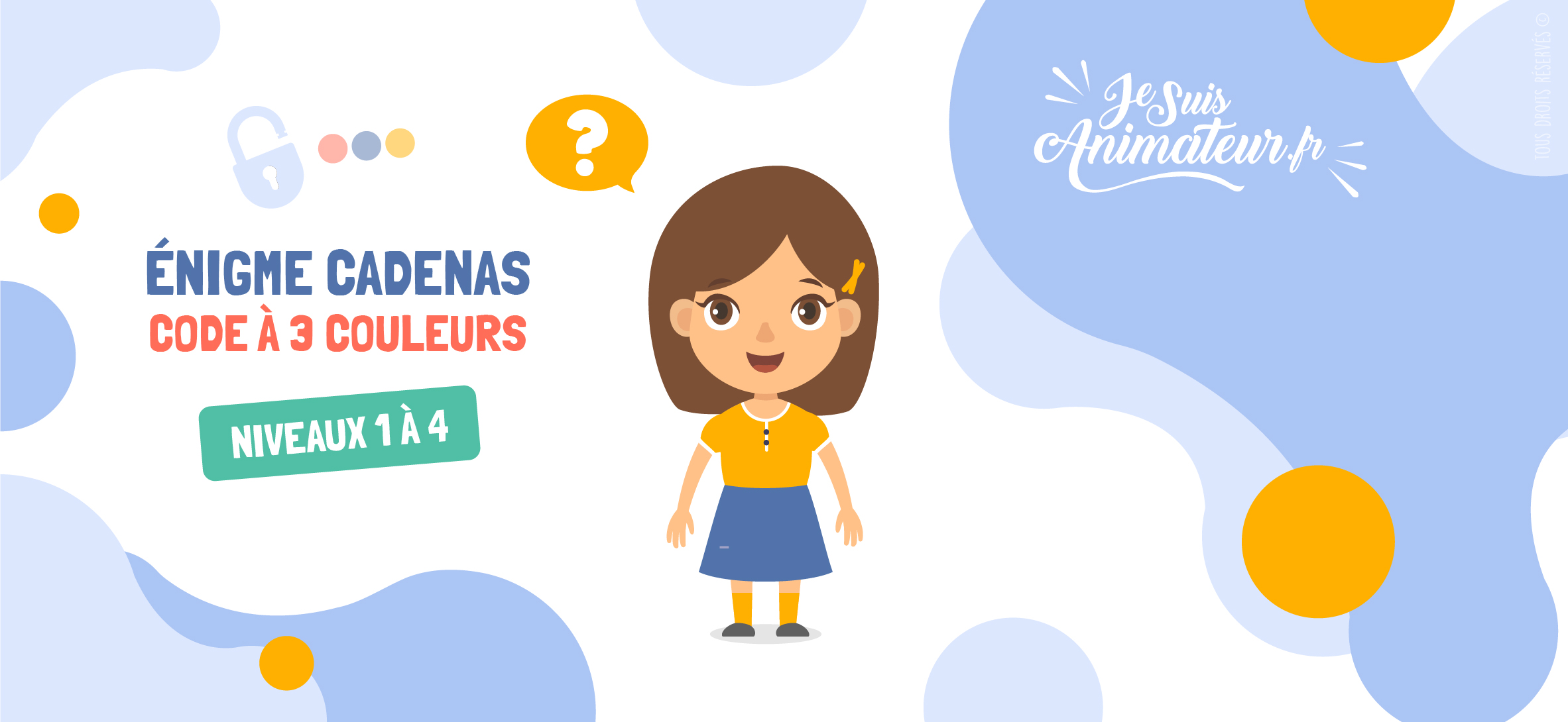 Énigmes Cadenas (code à 3 couleurs) | JeSuisAnimateur.fr