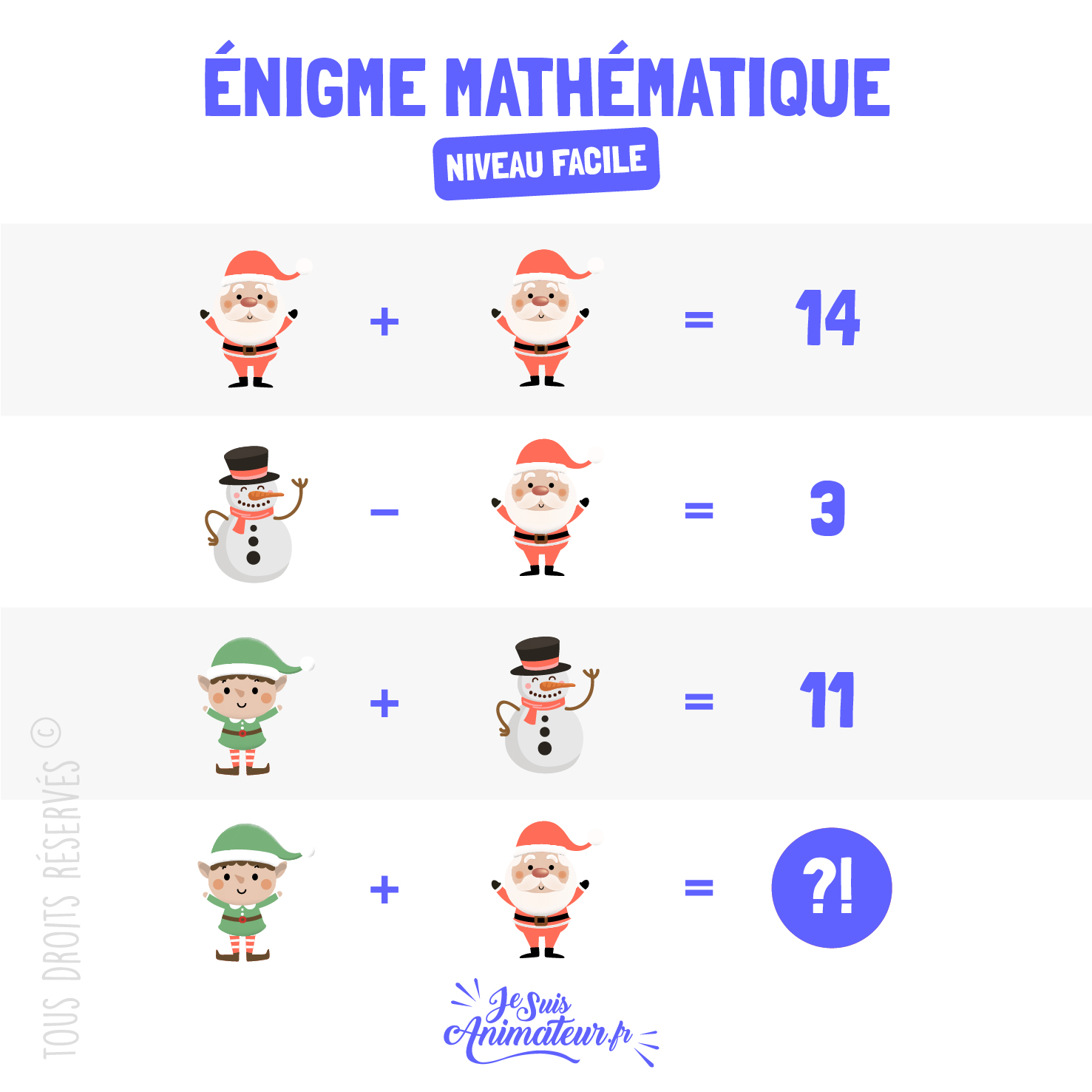 Jeux de mathématiques de Noël